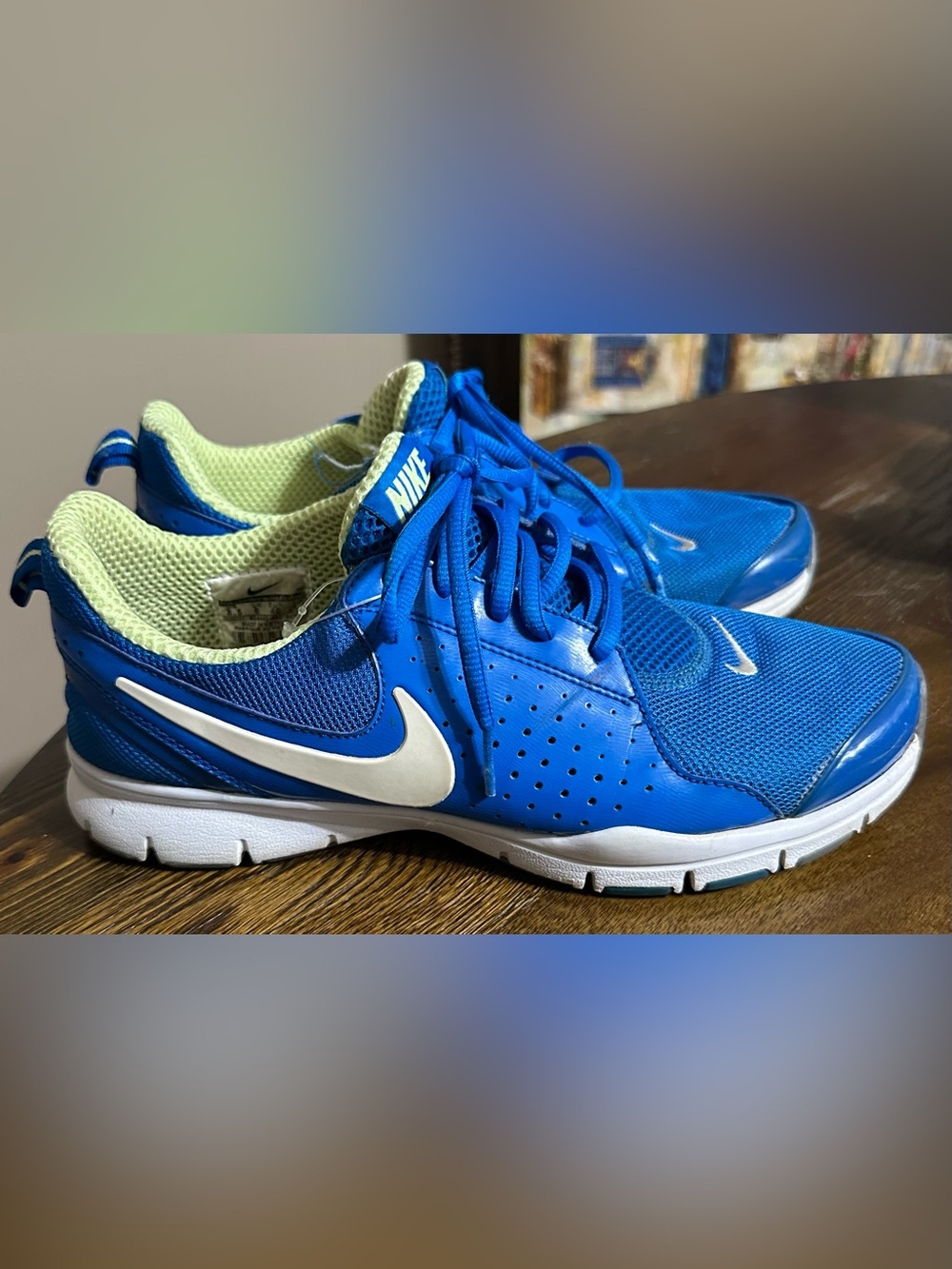 Nike Men’s Bright Blue Athletic Sneakers with White Swoosh